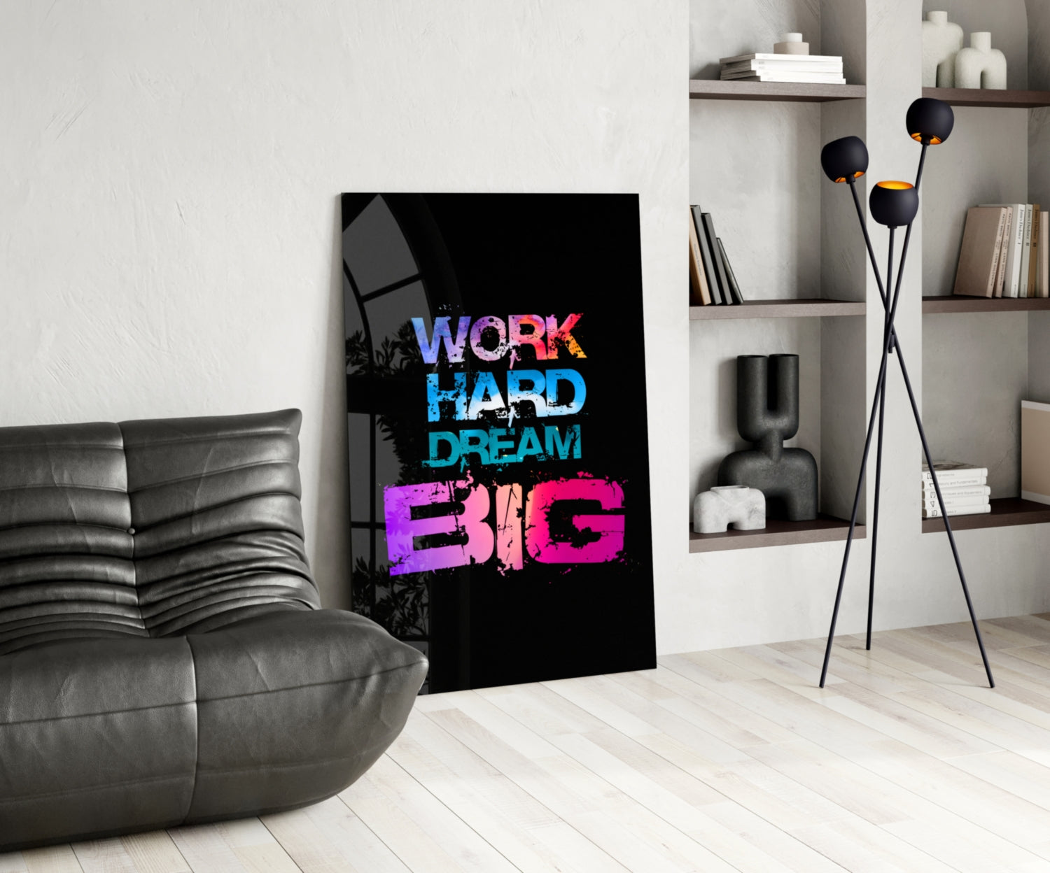 Dream Big Glass Wall Art.