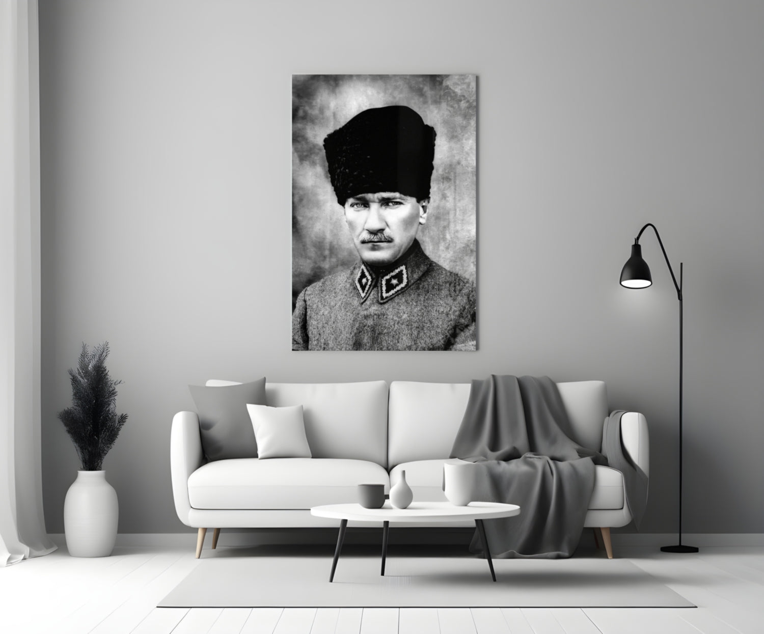 Ataturk  Glass Wall Art.