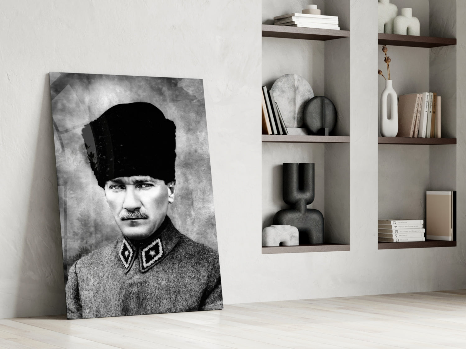 Ataturk  Glass Wall Art.