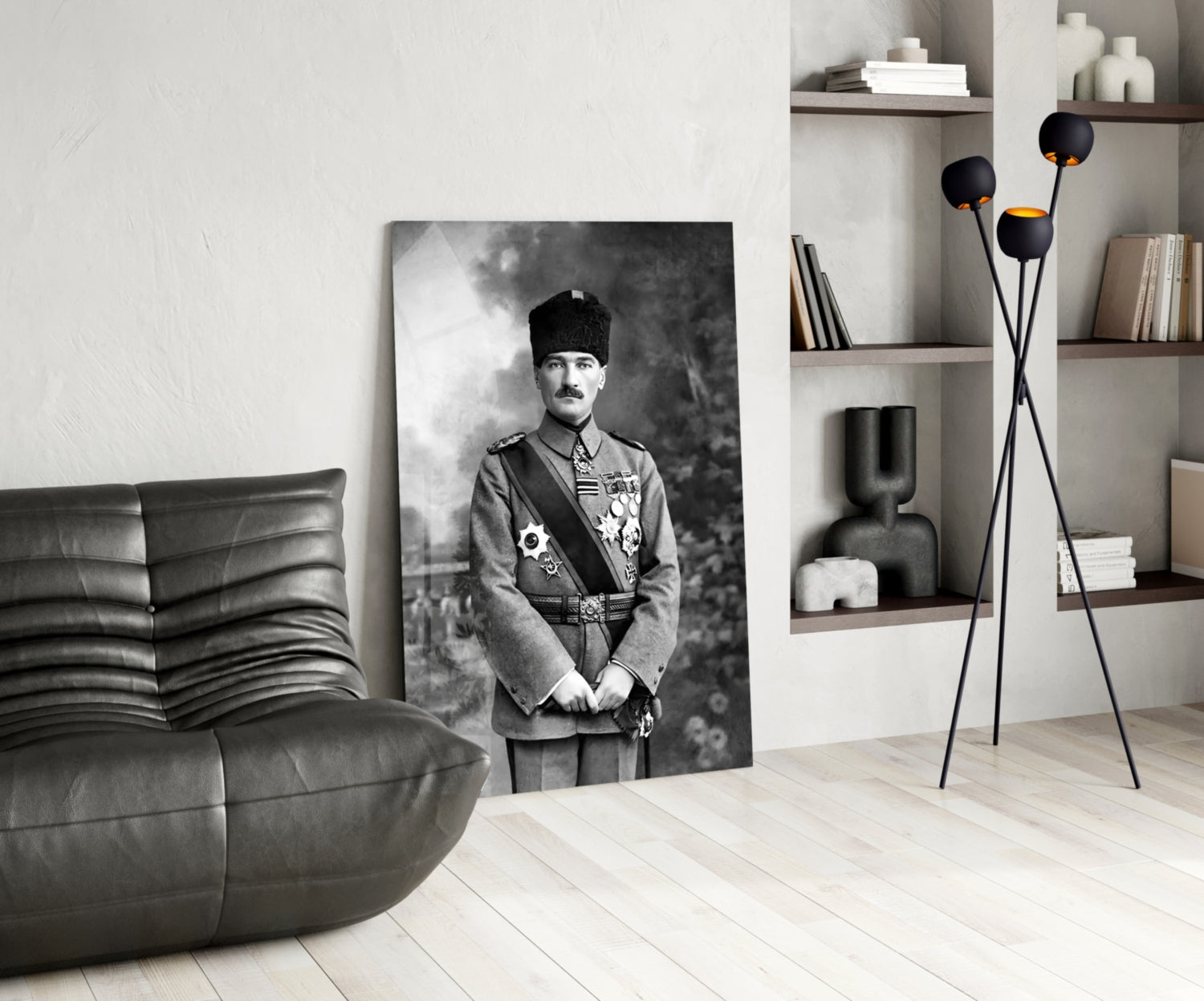 Ataturk  Glass Wall Art.