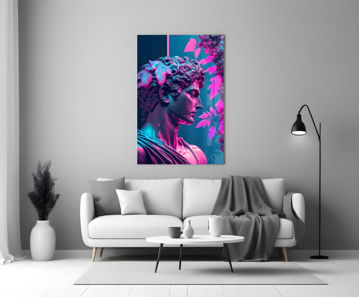 Thinking Sculpture Glass Wall Art.