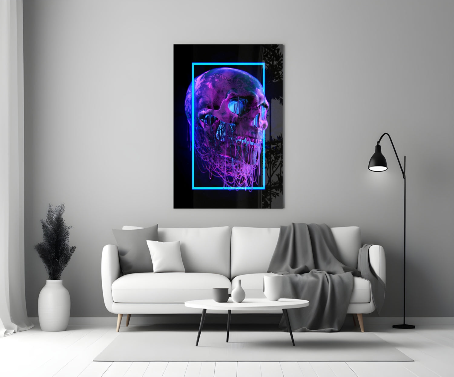 Skull Glass Wall Art.
