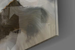 Cinematic artwork in a vanity-wall interior