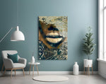 Lips artwork styled in a designer office interior