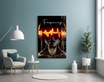 Frequency artwork styled in a teen's bedroom interior