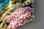 Cinematic artwork in a hospitality lobby interior