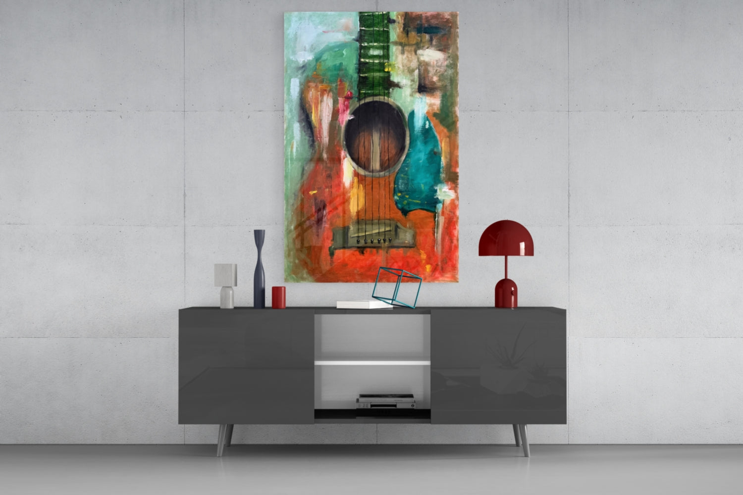 Guitar Glass Wall Art.