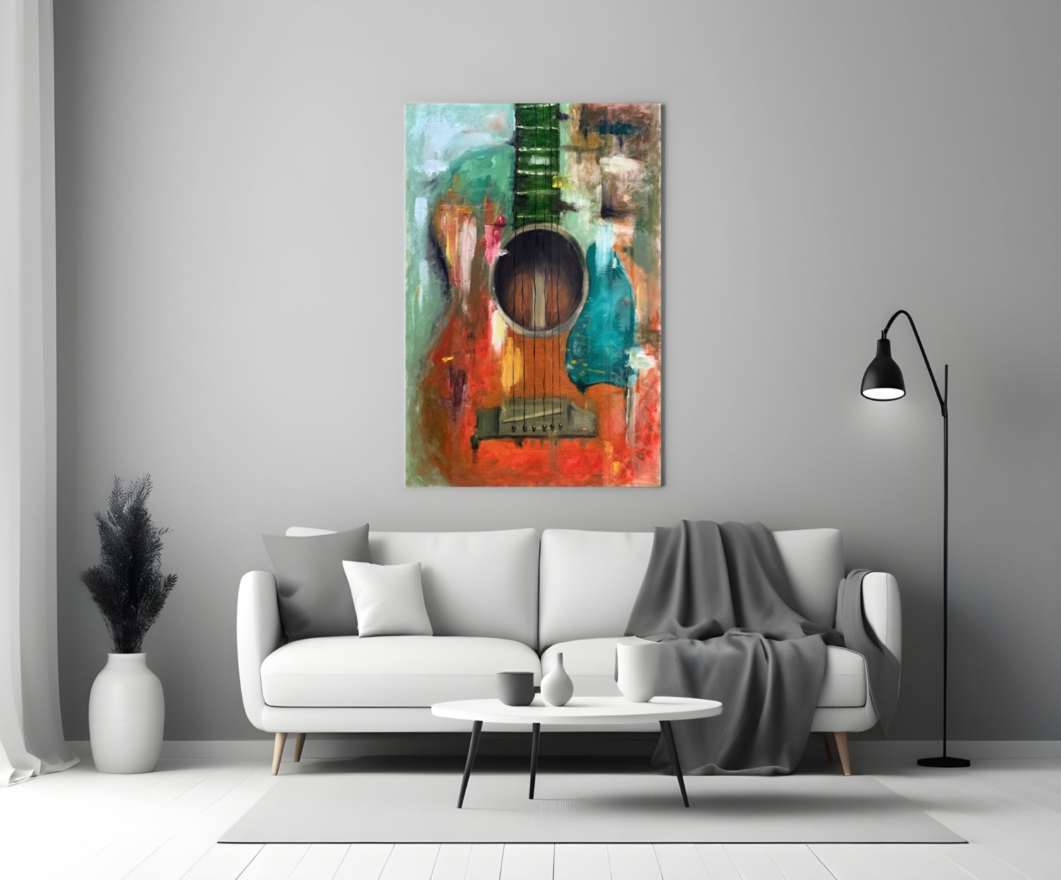 Guitar Glass Wall Art.