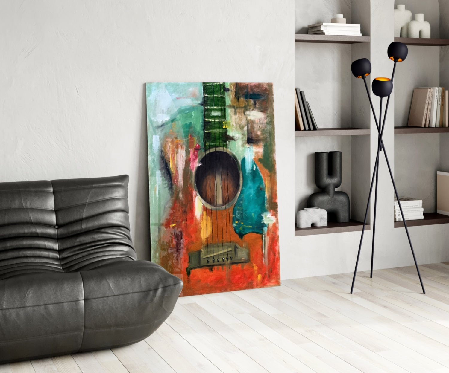 Guitar Glass Wall Art.