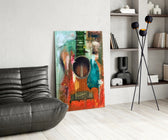 Still-life glass print bringing music edge to a high-end bar