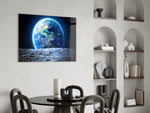 Astronomy glass print bringing space edge to a designer office