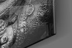 Cinematic artwork in a sacred-leaning living room