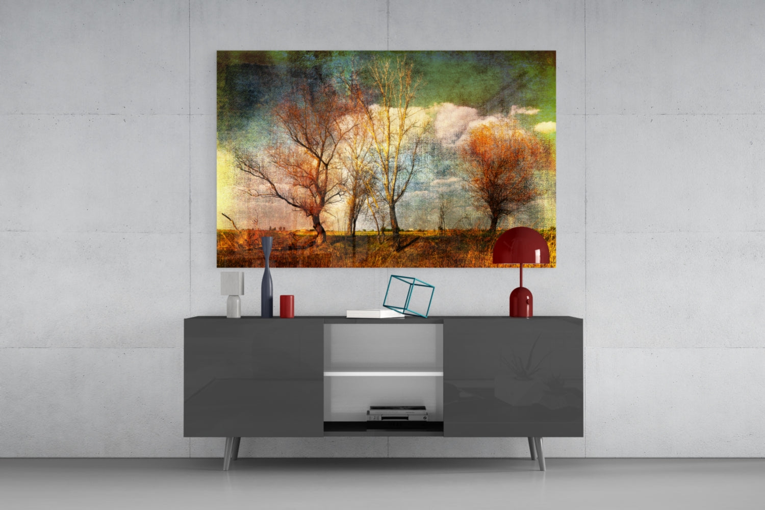Autumn Trees Glass Wall Art.