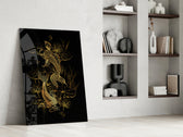 Eastern panel against a moody dark-painted accent wall
