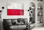 Flag of Poland artwork styled in a study interior