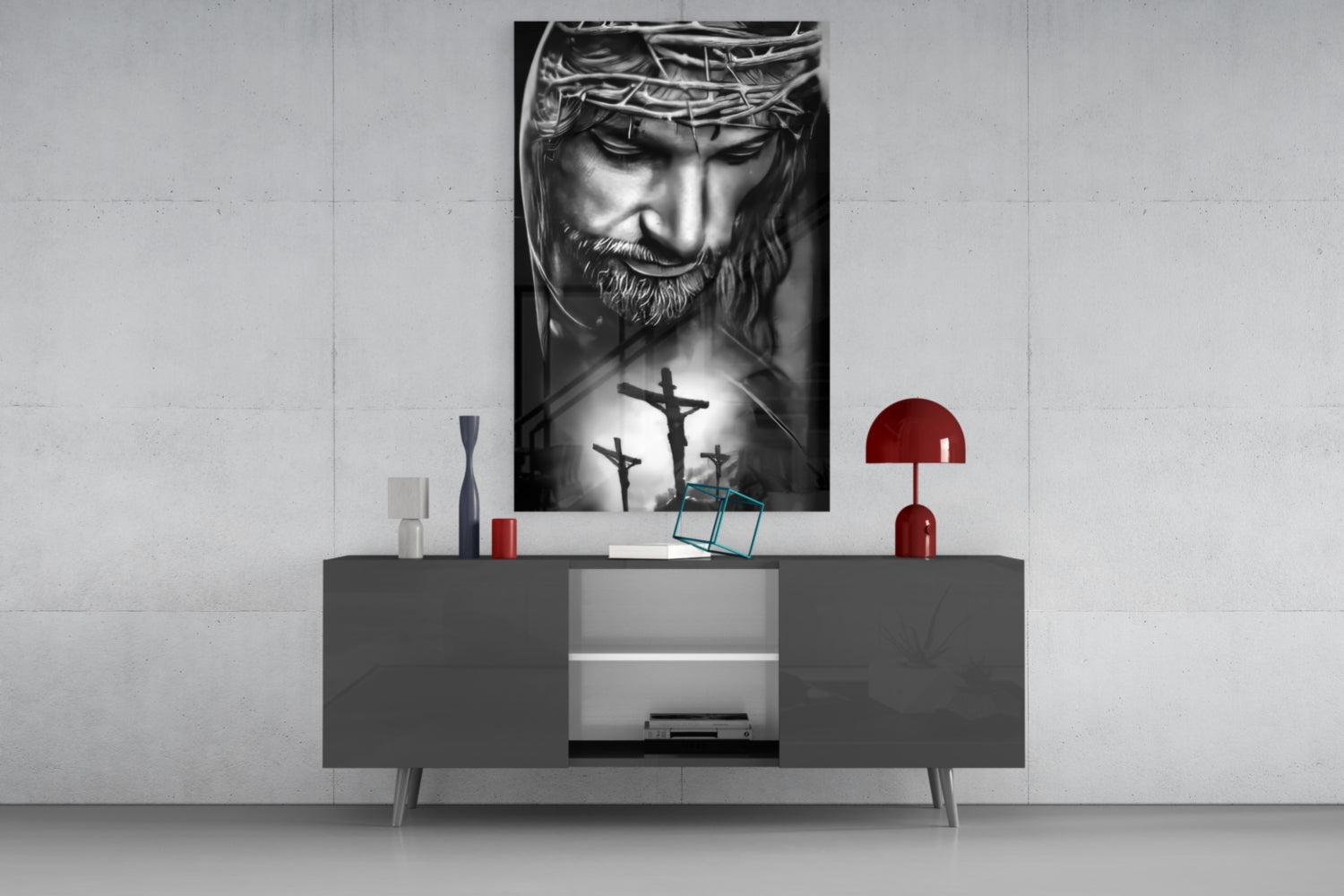 Jesus Glass Wall Art.