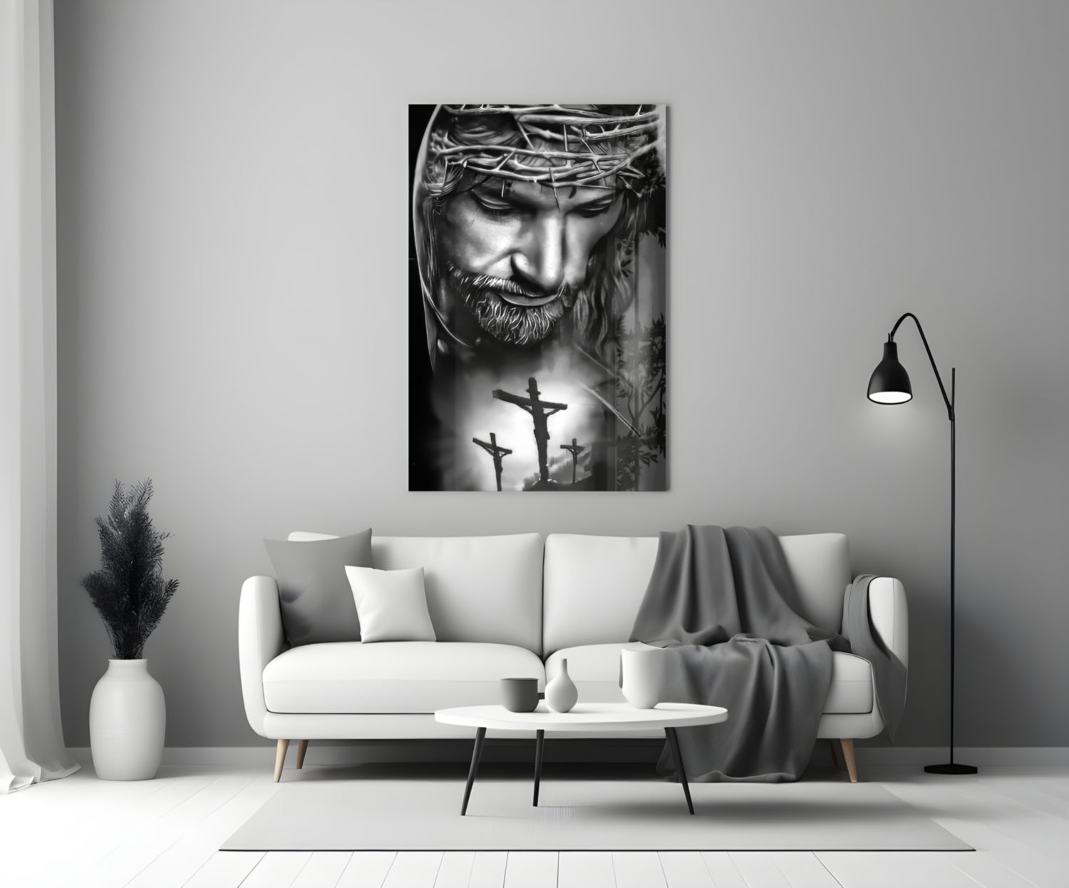 Jesus Glass Wall Art.