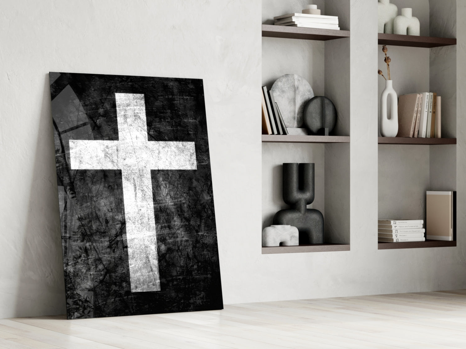 Cross Glass Wall Art.