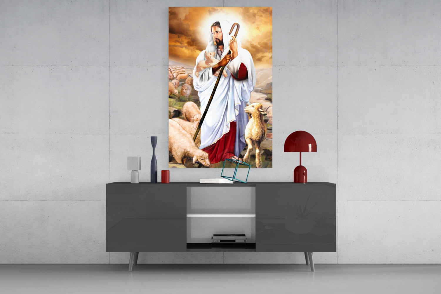 Jesus Glass Wall Art.