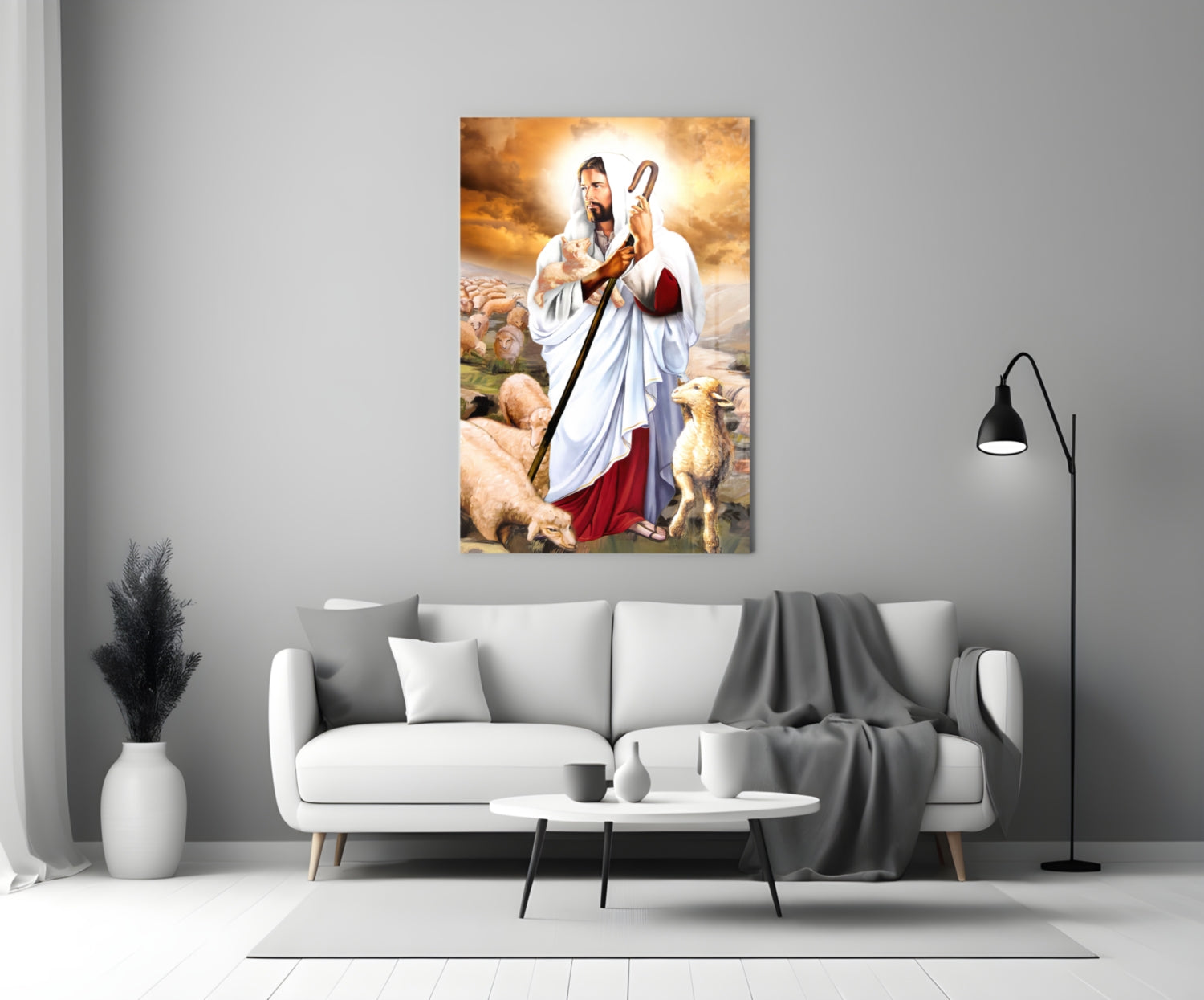 Jesus Glass Wall Art.