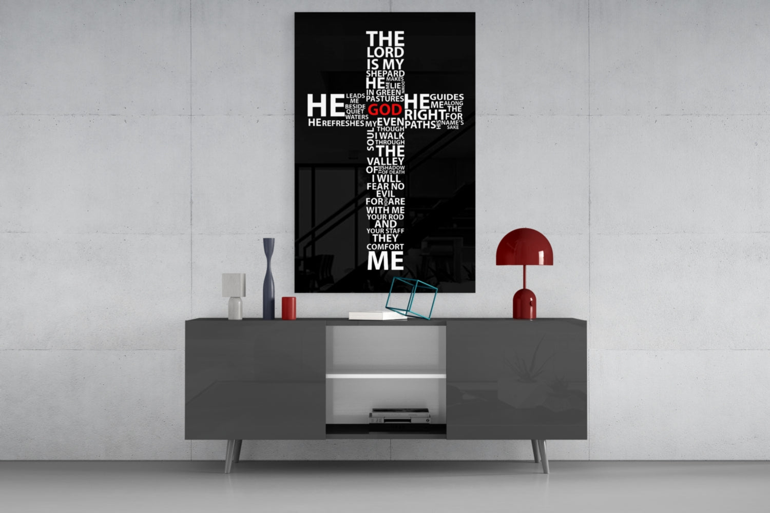 Cross Glass Wall Art.