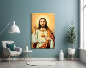 Jesus artwork styled in a creative loft interior