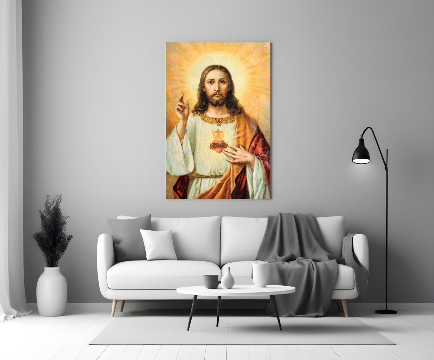 Jesus Glass Wall Art.