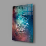 Scripture typography panel anchoring a home library wall