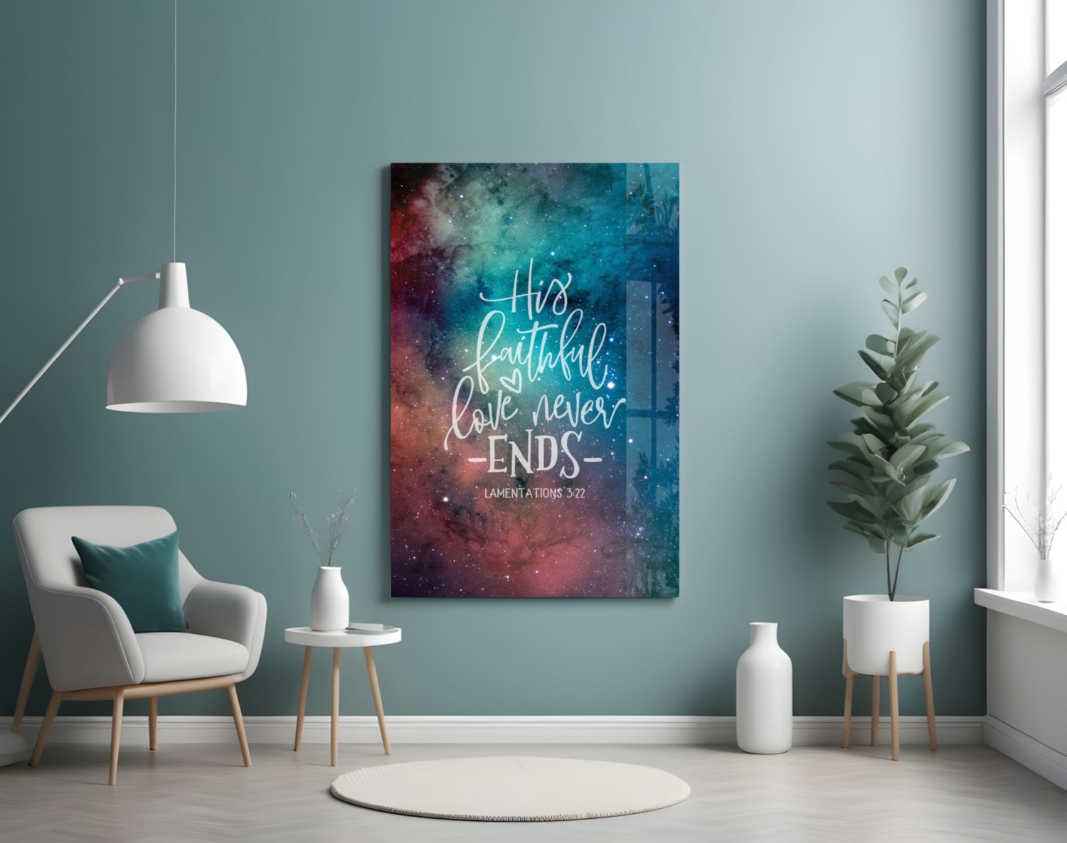 Faithful Love Glass Wall Art.