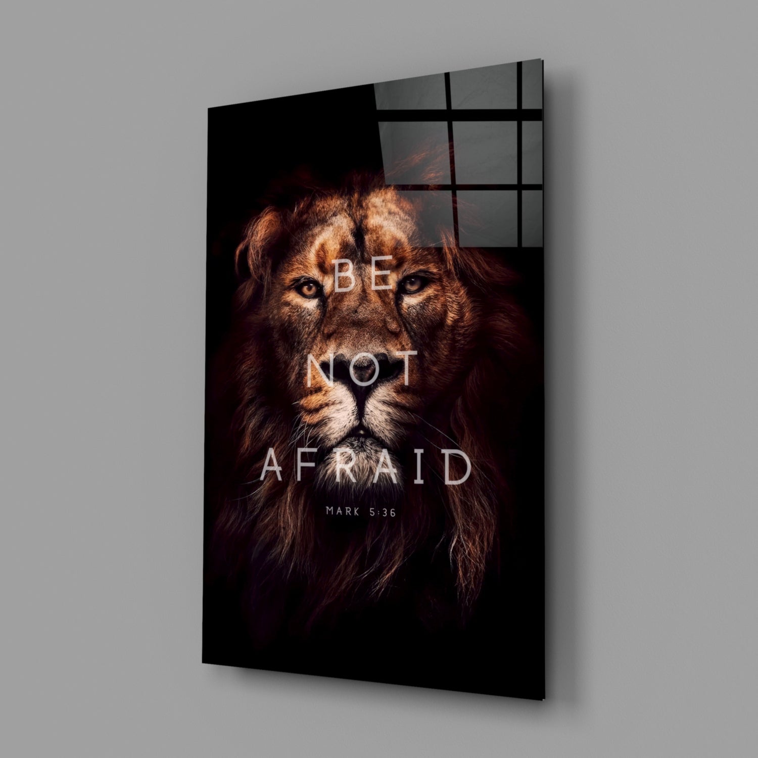 Lion Glass Wall Art.