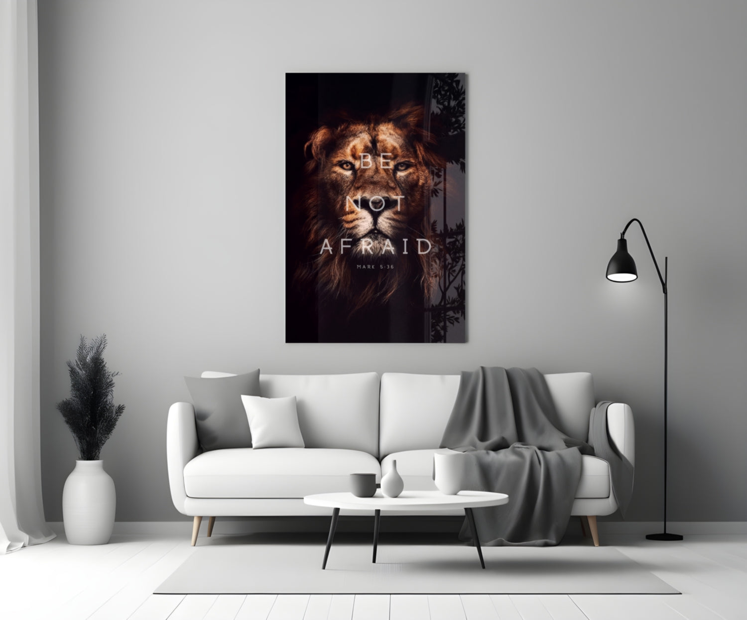 Lion Glass Wall Art.
