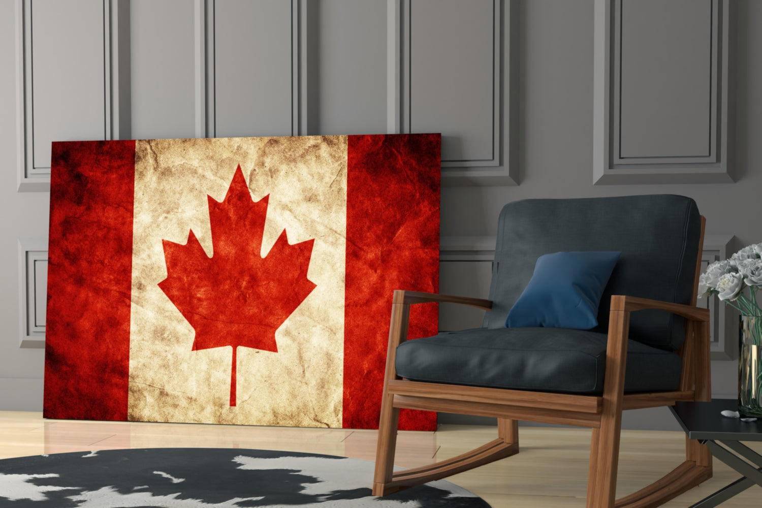 Flag of Canada Flag Glass Wall Art.