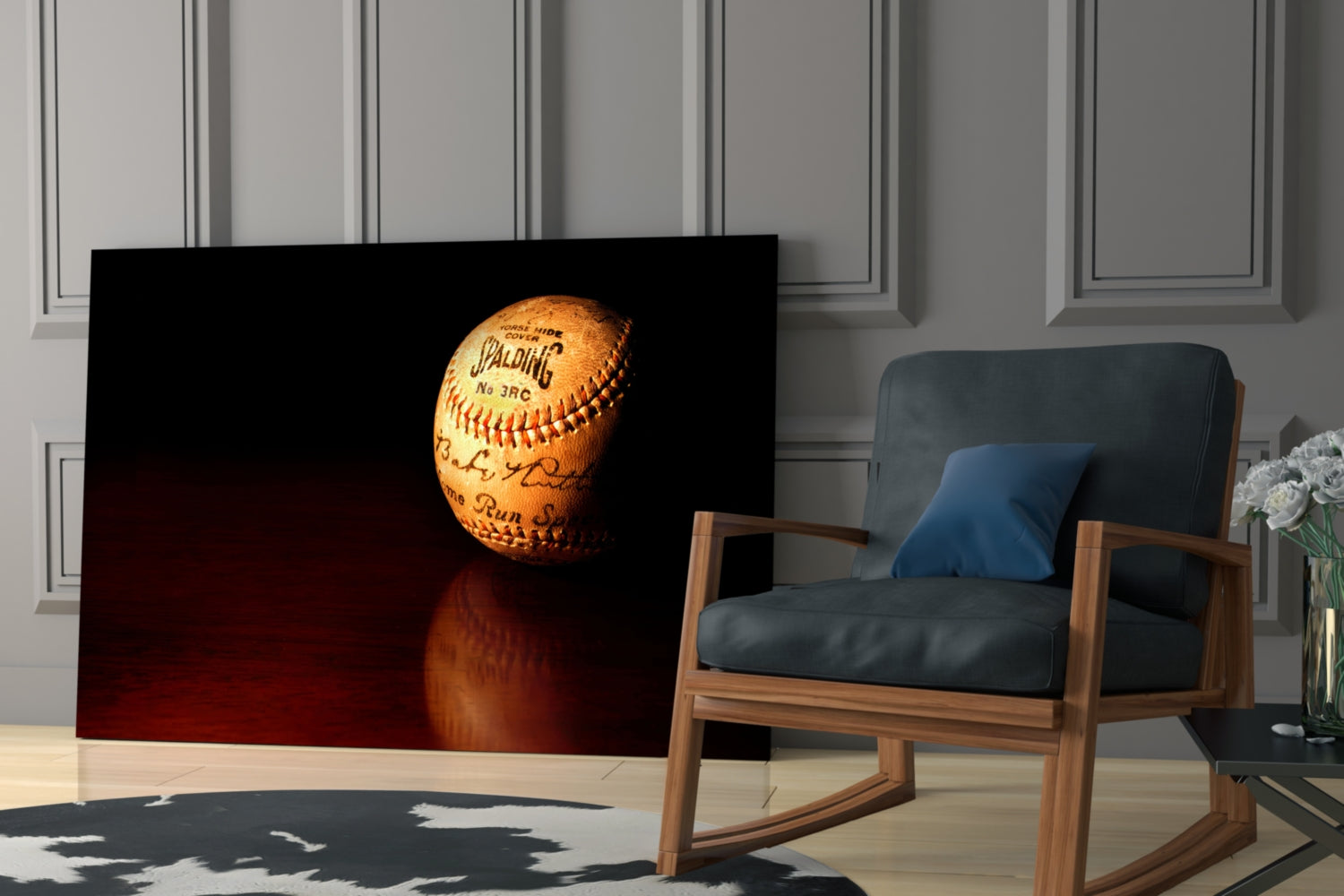 Baseball Glass Wall Art.