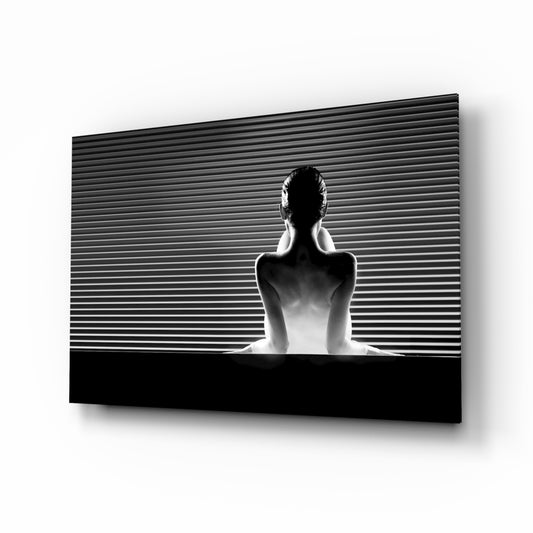 Against the Wall glass wall art in a modern creative loft