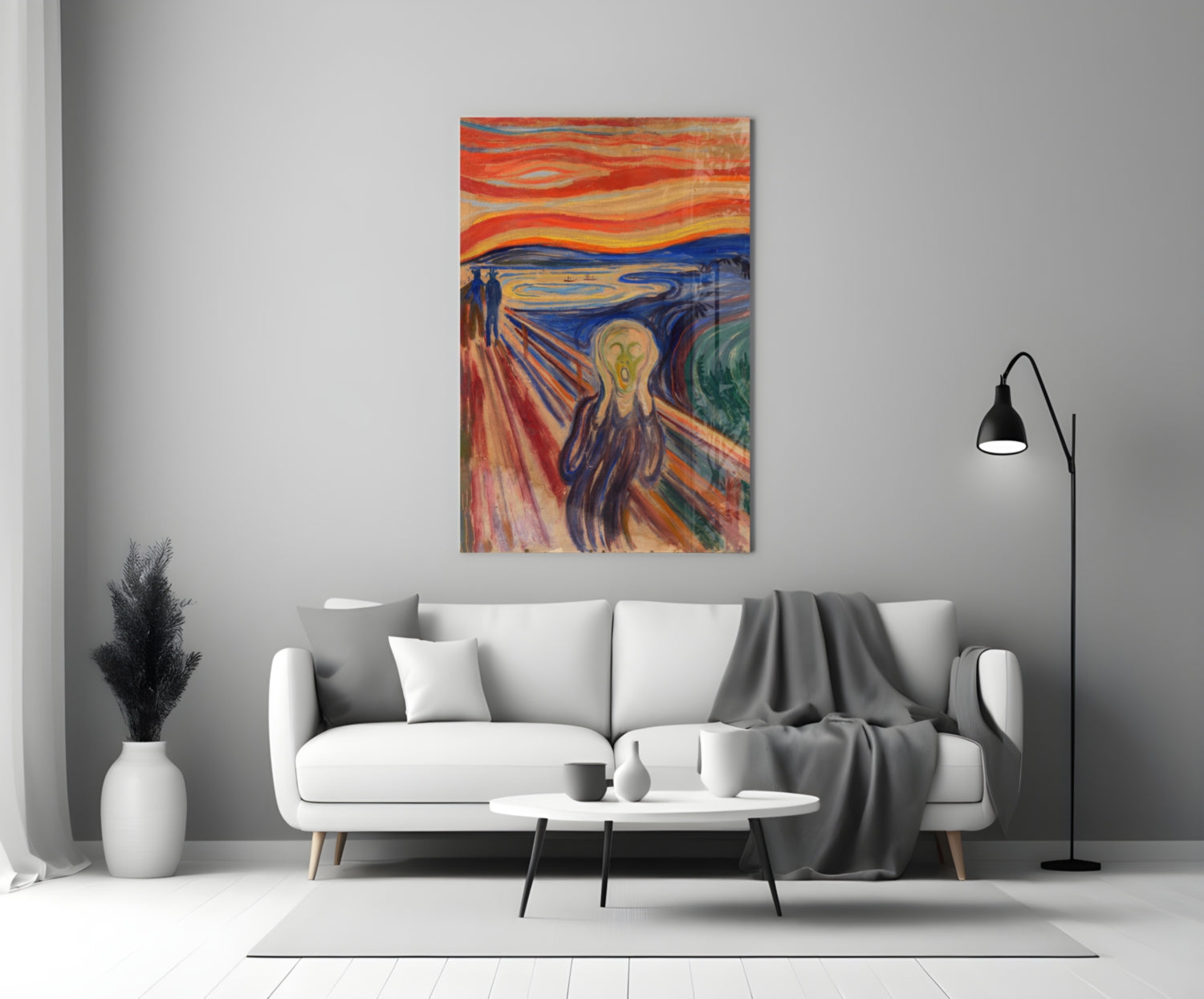 "Scream" Glass Wall Art.