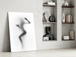 Mood-portrait panel against an ivory-painted accent wall
