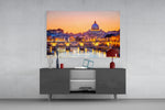 St. Peter's Basilica glass wall art catching light to reveal its painted bridge