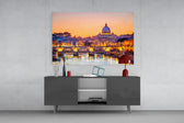 St. Peter's Basilica glass wall art catching light to reveal its painted bridge