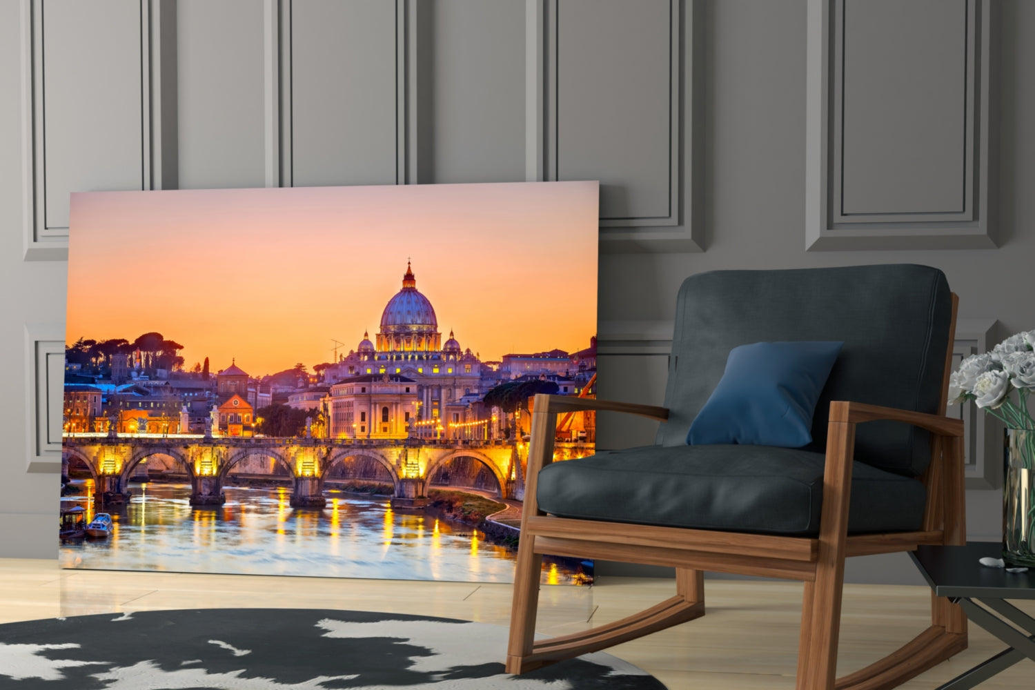 St. Peter's Basilica Glass Wall Art.