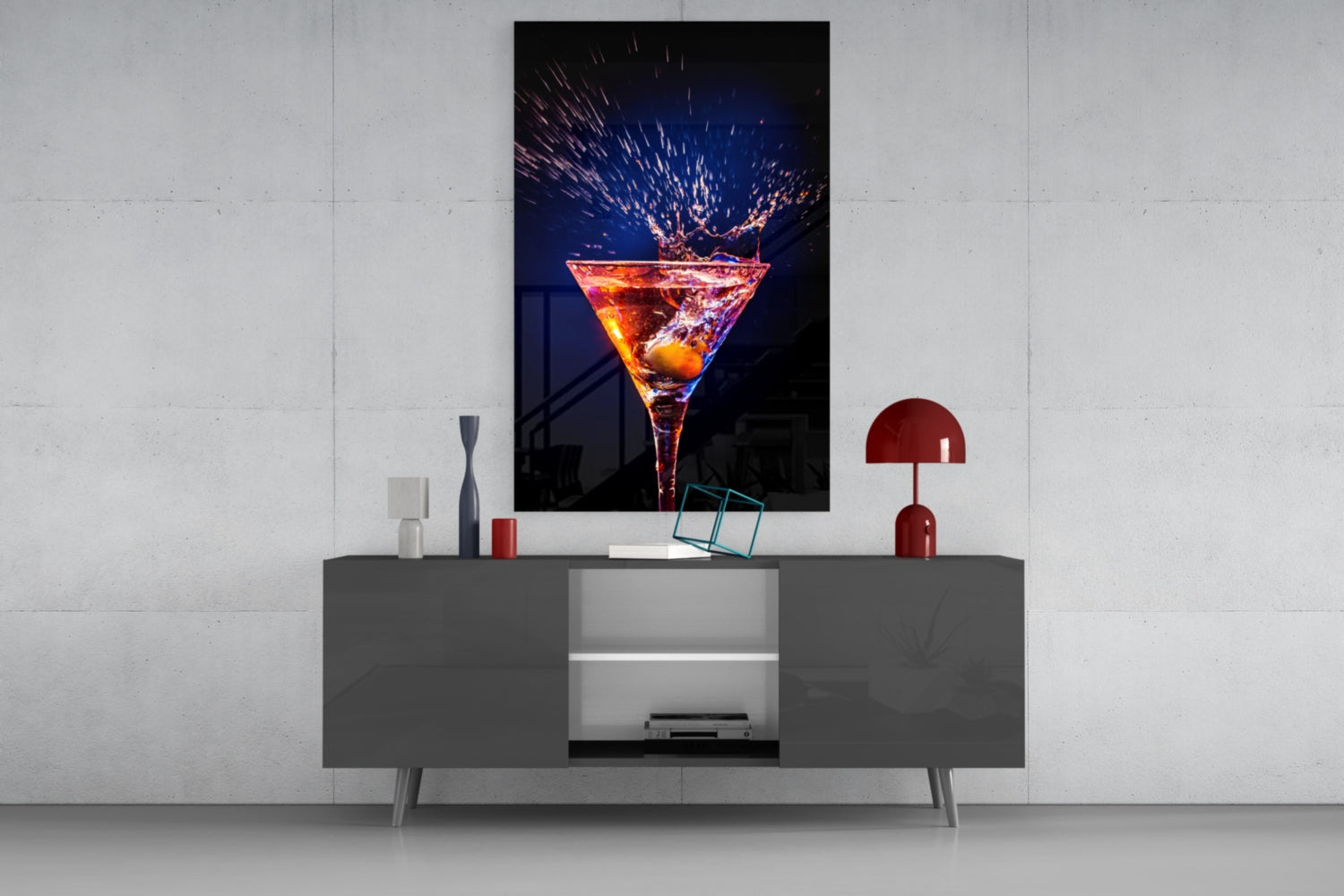 Coctail Glass Wall Art.