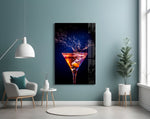 Cocktail artwork styled in a creative loft interior