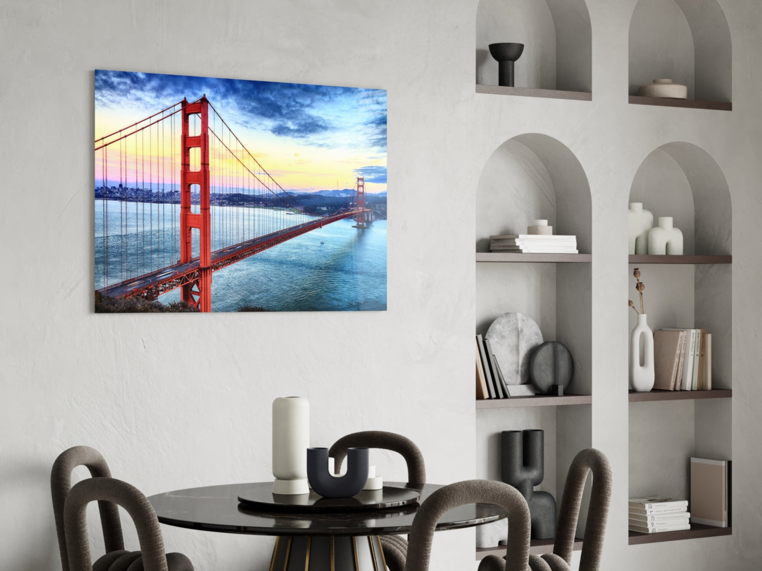 Golden Gate Bridge Glass Wall Art.