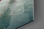 Cinematic artwork in a coastal-themed dining room