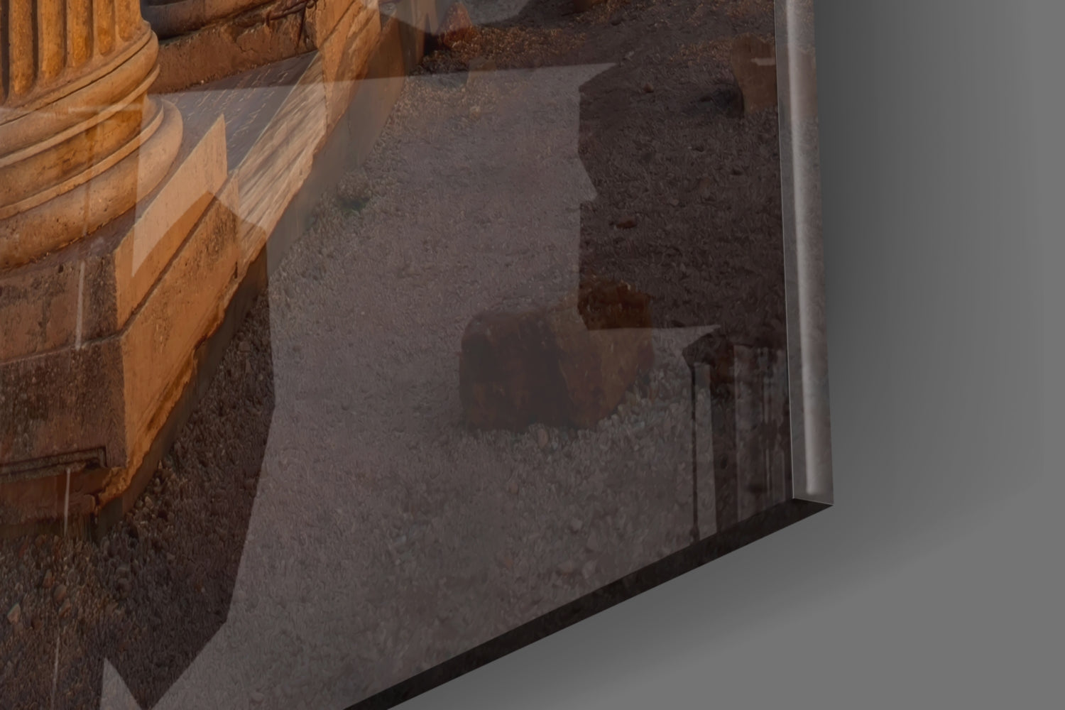 Temple of Apollo Glass Wall Art.