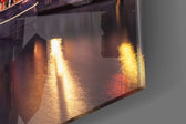 Cinematic artwork in a coastal-themed dining room