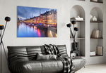 Nyhavn artwork styled in a master bedroom interior