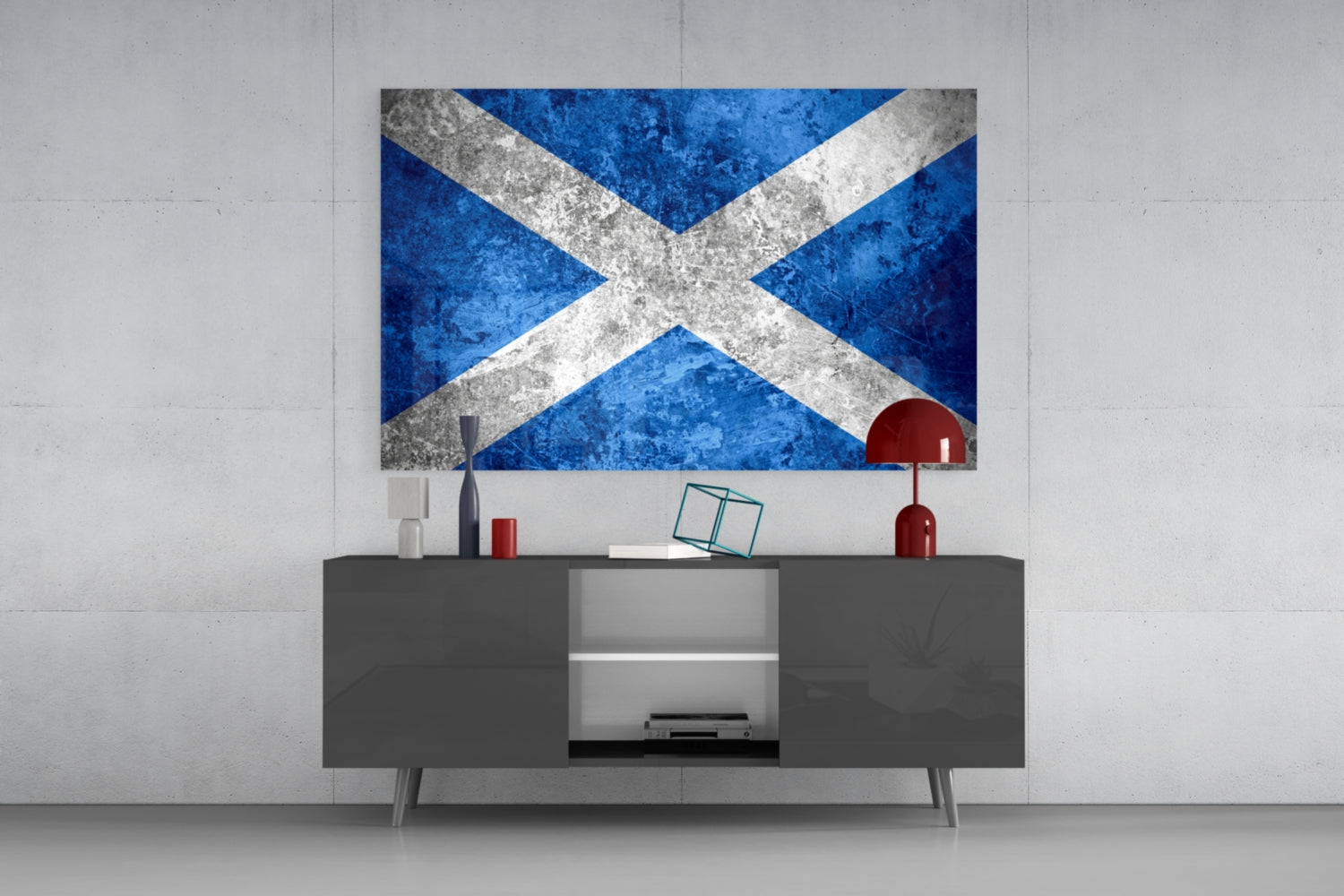 Flag of Scotland Glass Wall Art.