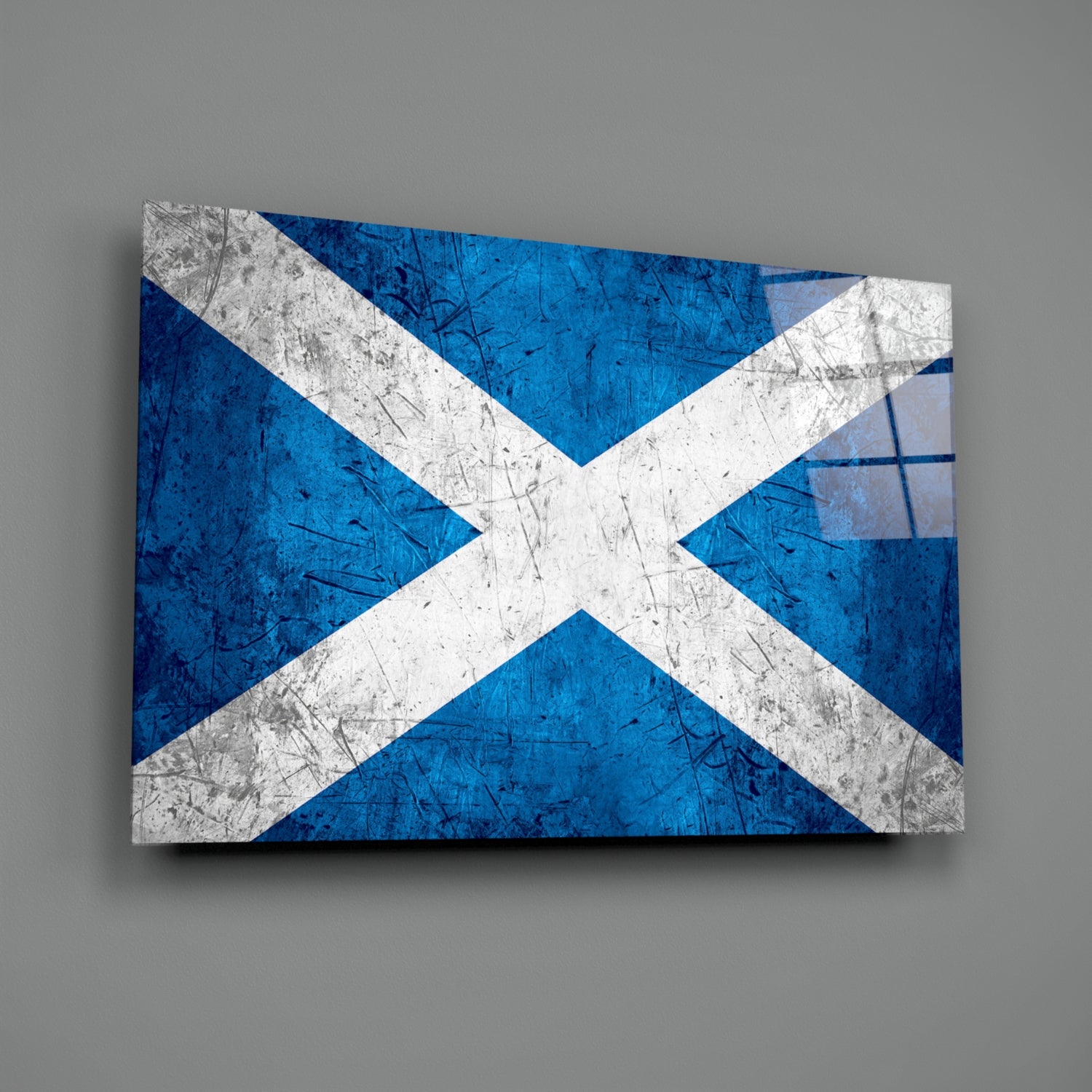 Flag of Scotland Glass Wall Art.