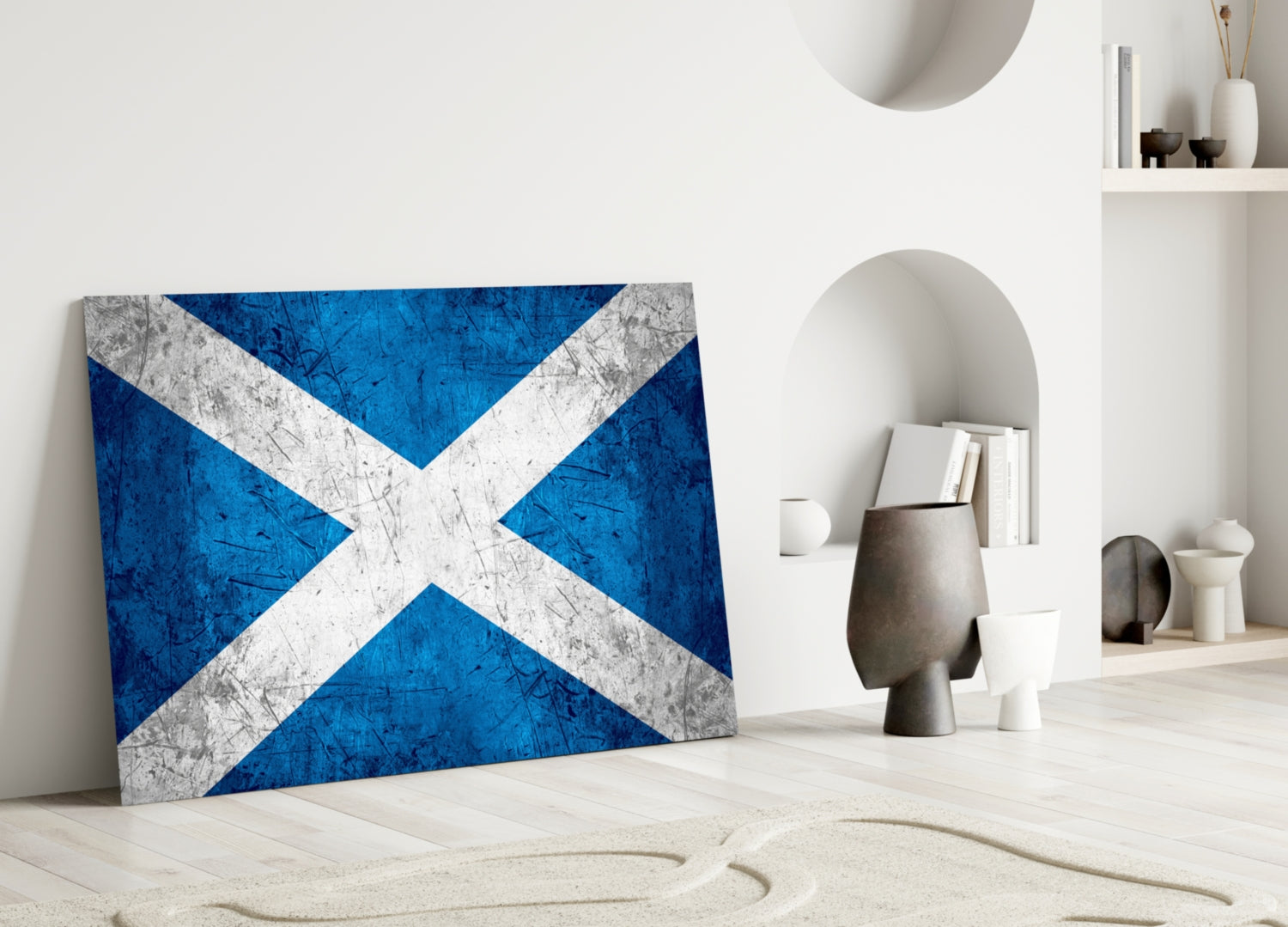 Flag of Scotland Glass Wall Art.