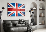 Flag of the United Kingdom artwork styled in a study interior